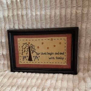 Tree of Life Primitive Embroidered Folk Art